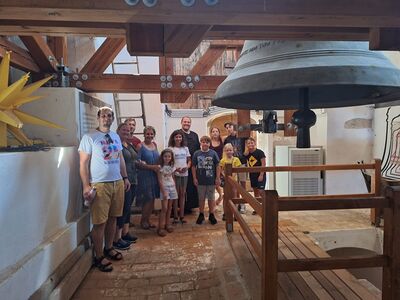 Frater Nikolaus Aigenbauer hat uns die Glocken von Göttweig gezeigt